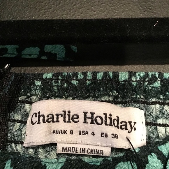 Charlie Holiday Feline Bodice Emerald Romper - Picture 6 of 8